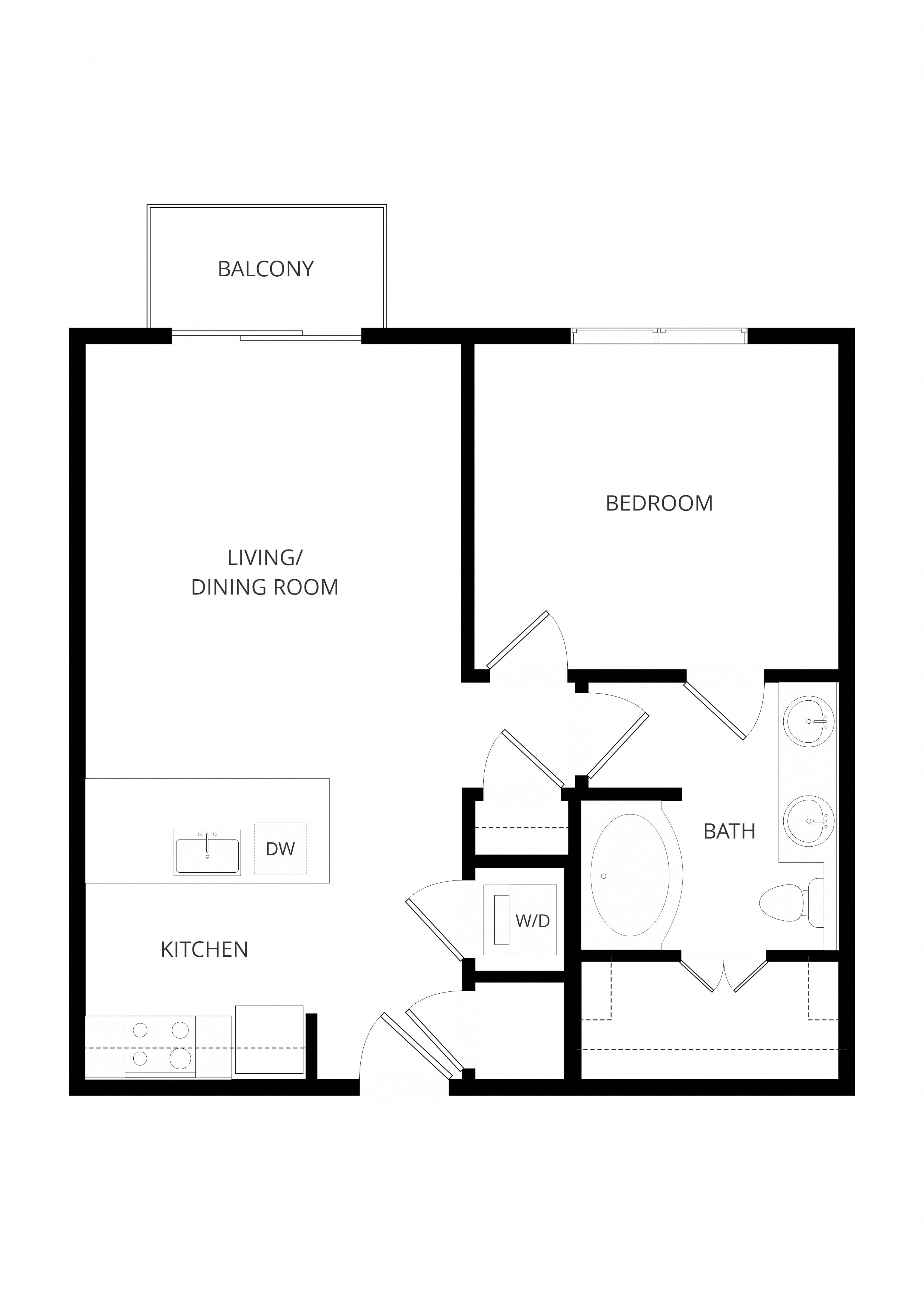 1x1 A0 floor plan